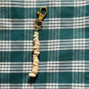 Gold and Cream Keychain Accessory